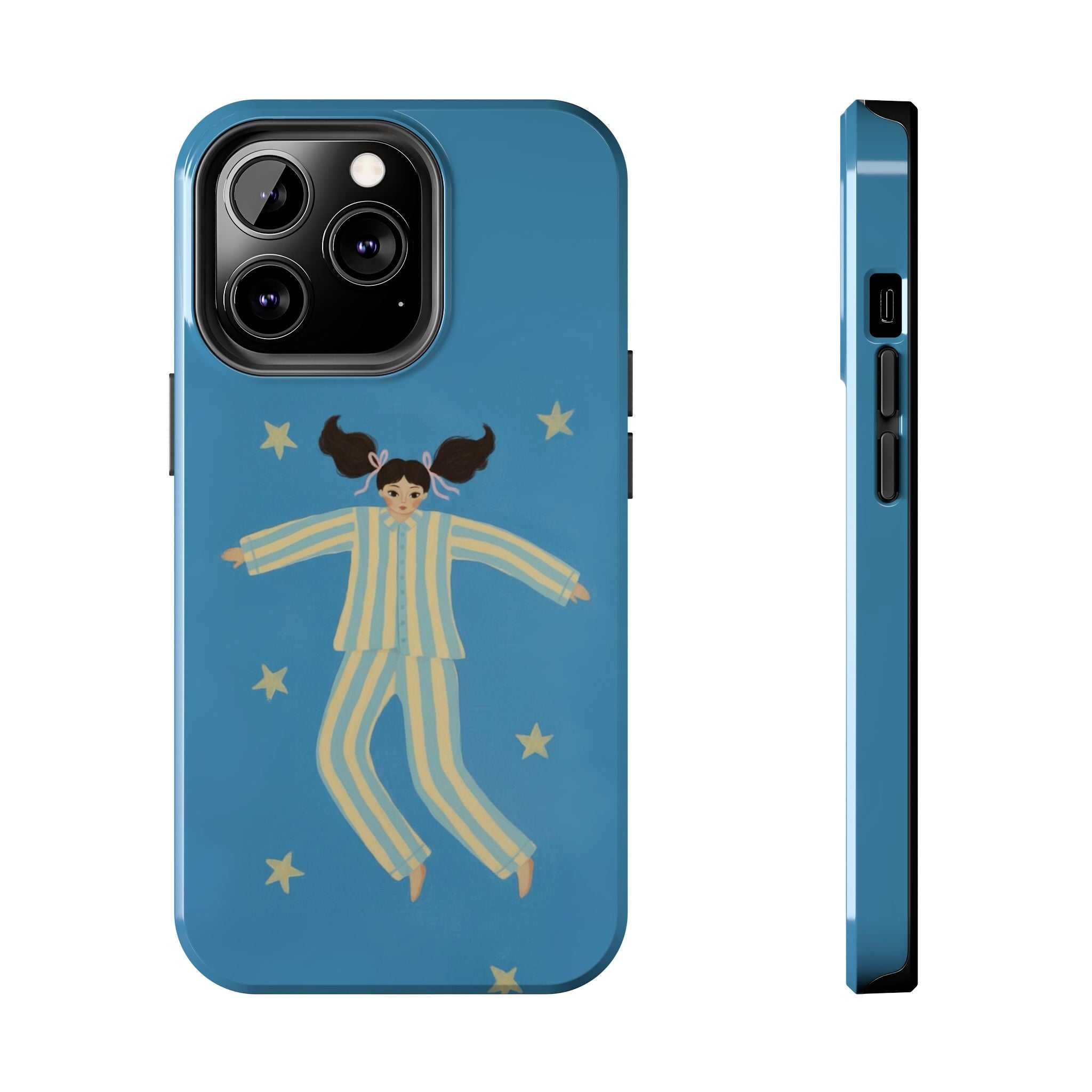 Phone Cases, Cute Girl Drawing, night star Print Protective Cover, Teen Gift, Christmas Gift, Birthday Present