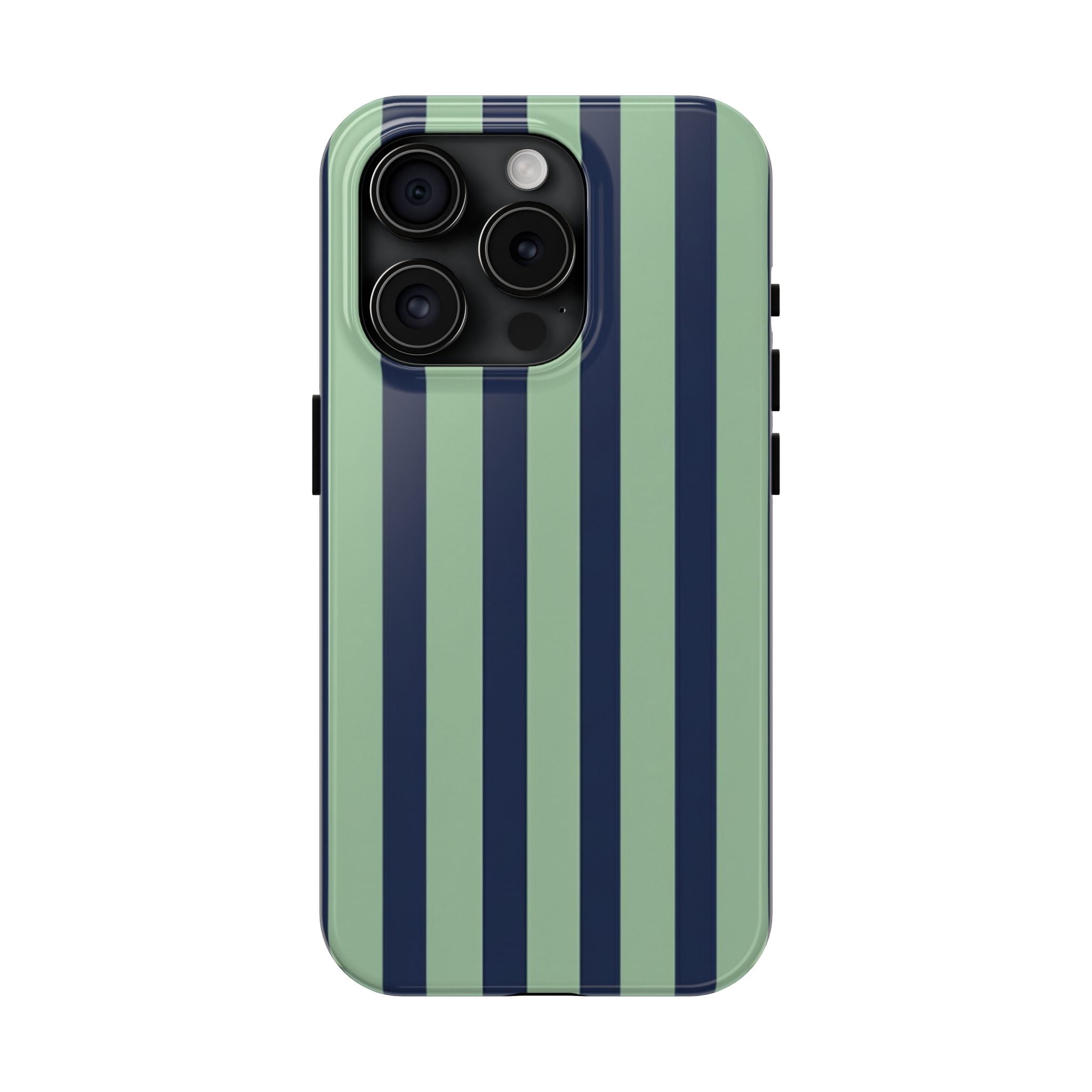 Striped Tough Phone Cases, Stylish Protective Cover, Modern Pattern Cellphone Accessories, Blue Green iPhone Samsung Galaxy Case, Cool Phone