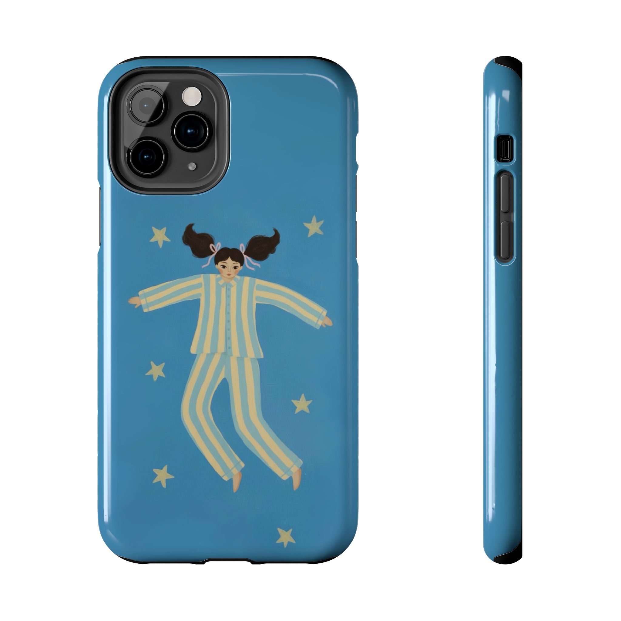 Phone Cases, Cute Girl Drawing, night star Print Protective Cover, Teen Gift, Christmas Gift, Birthday Present