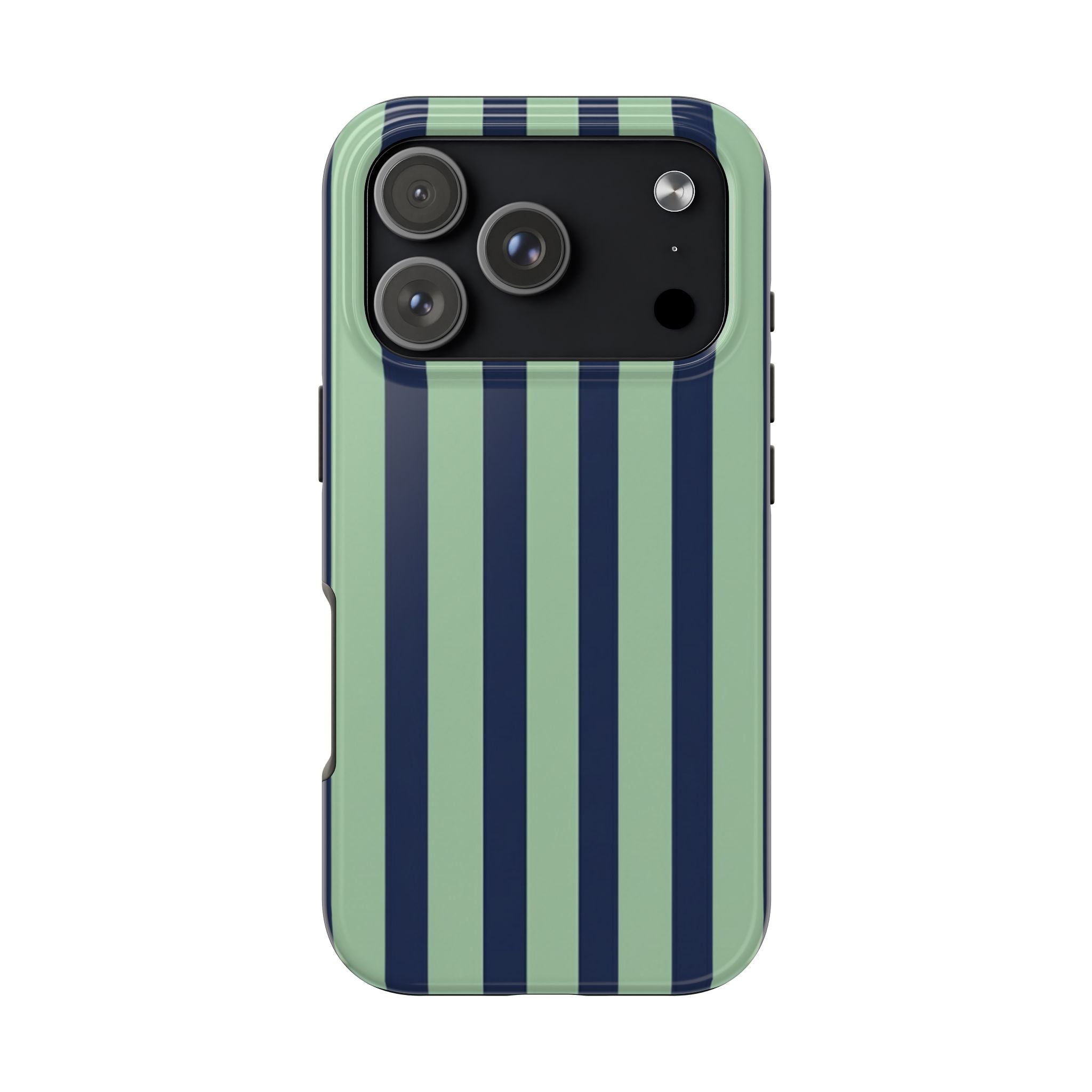 Striped Tough Phone Cases, Stylish Protective Cover, Modern Pattern Cellphone Accessories, Blue Green iPhone Samsung Galaxy Case, Cool Phone