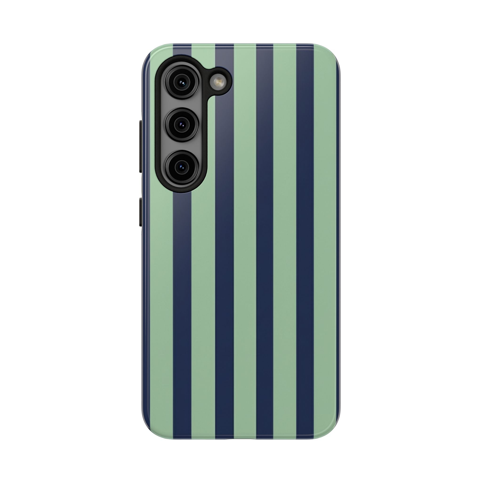 Striped Tough Phone Cases, Stylish Protective Cover, Modern Pattern Cellphone Accessories, Blue Green iPhone Samsung Galaxy Case, Cool Phone