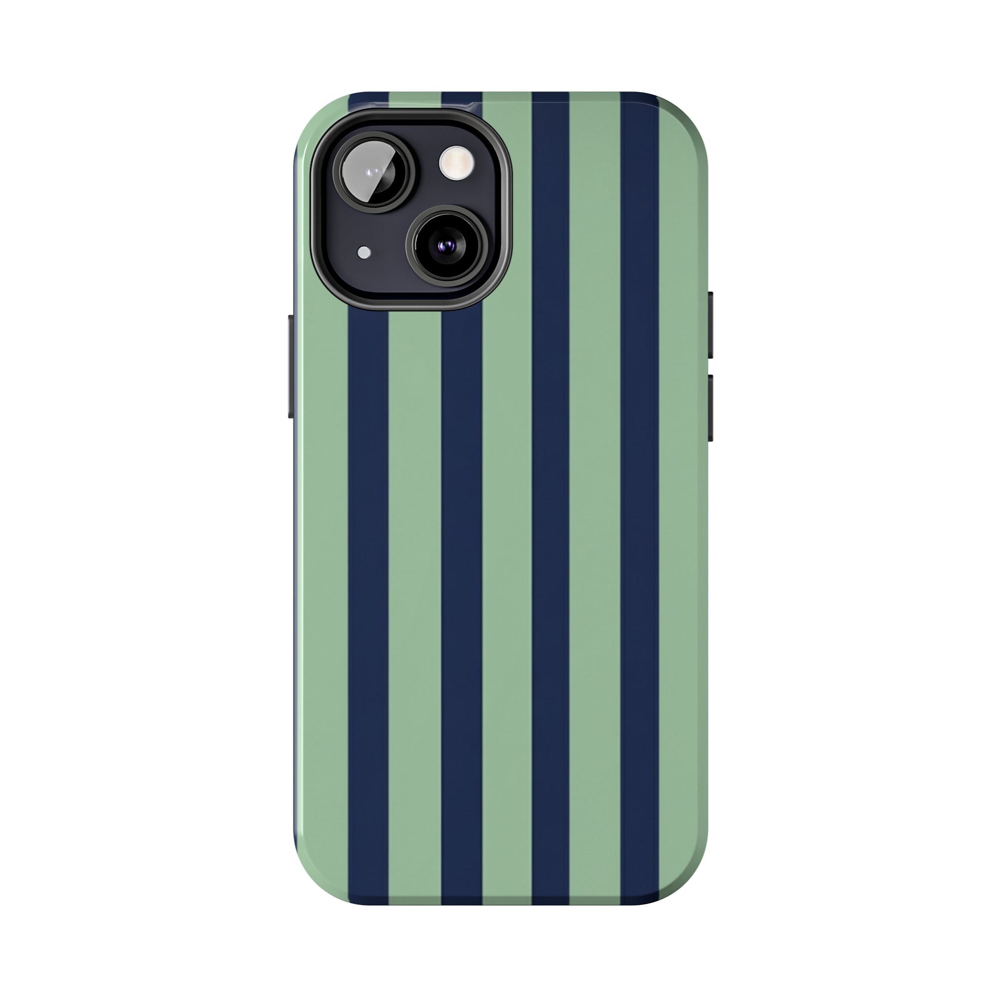 Striped Tough Phone Cases, Stylish Protective Cover, Modern Pattern Cellphone Accessories, Blue Green iPhone Samsung Galaxy Case, Cool Phone