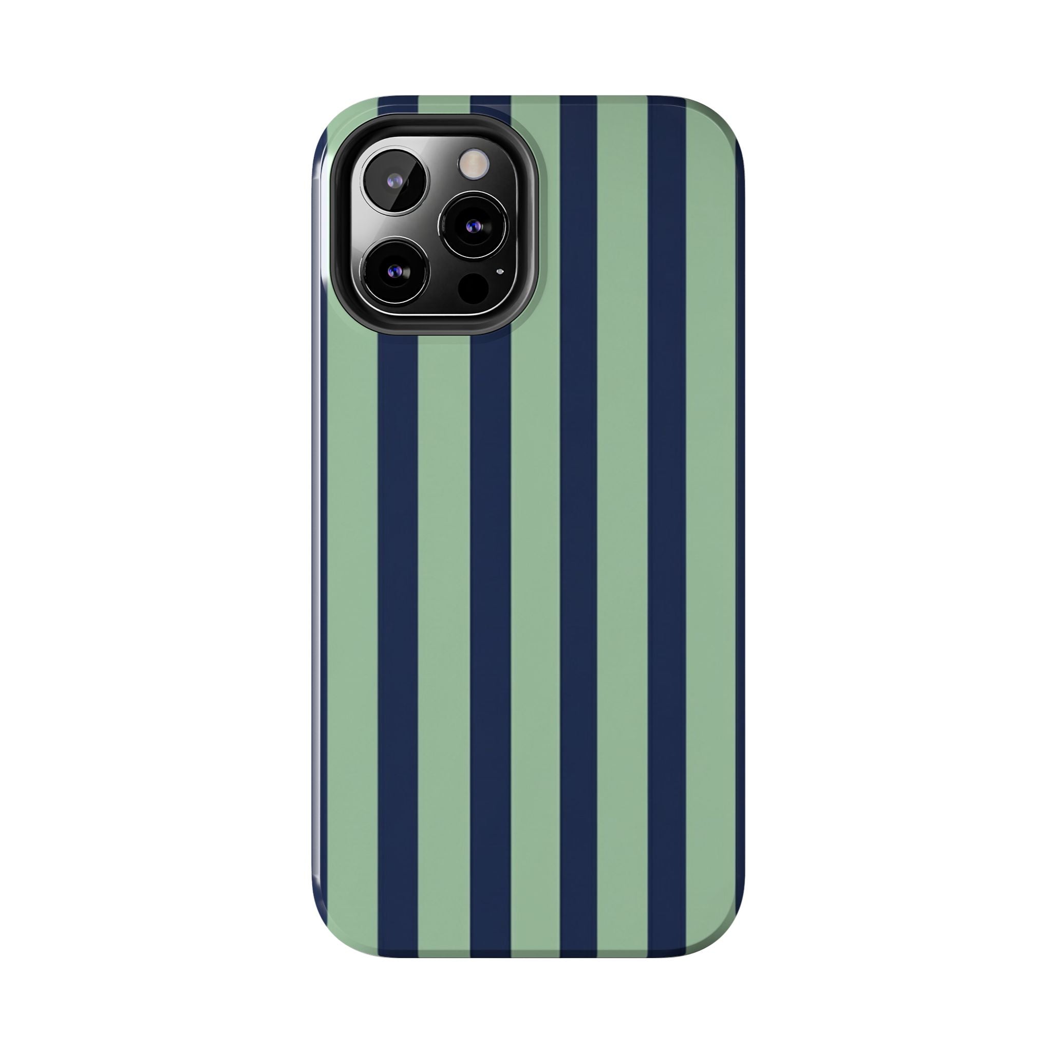 Striped Tough Phone Cases, Stylish Protective Cover, Modern Pattern Cellphone Accessories, Blue Green iPhone Samsung Galaxy Case, Cool Phone