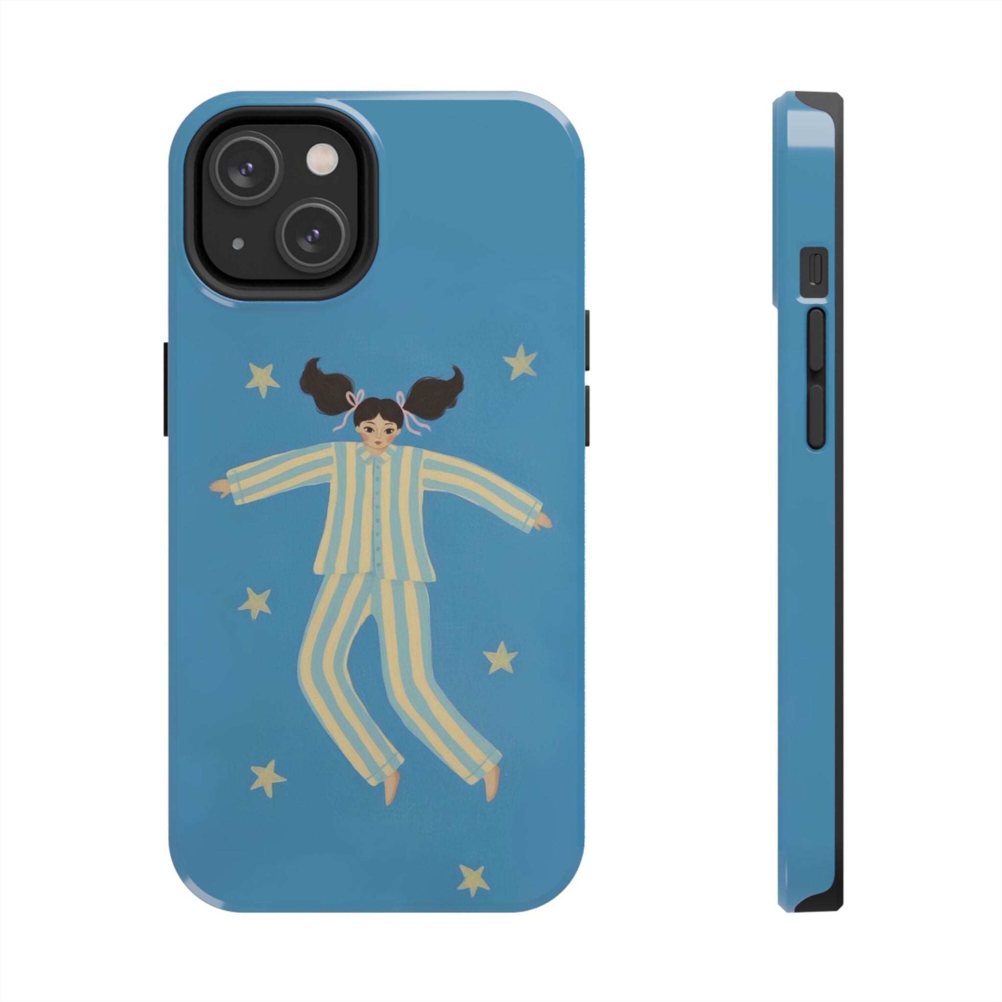 Phone Cases, Cute Girl Drawing, night star Print Protective Cover, Teen Gift, Christmas Gift, Birthday Present