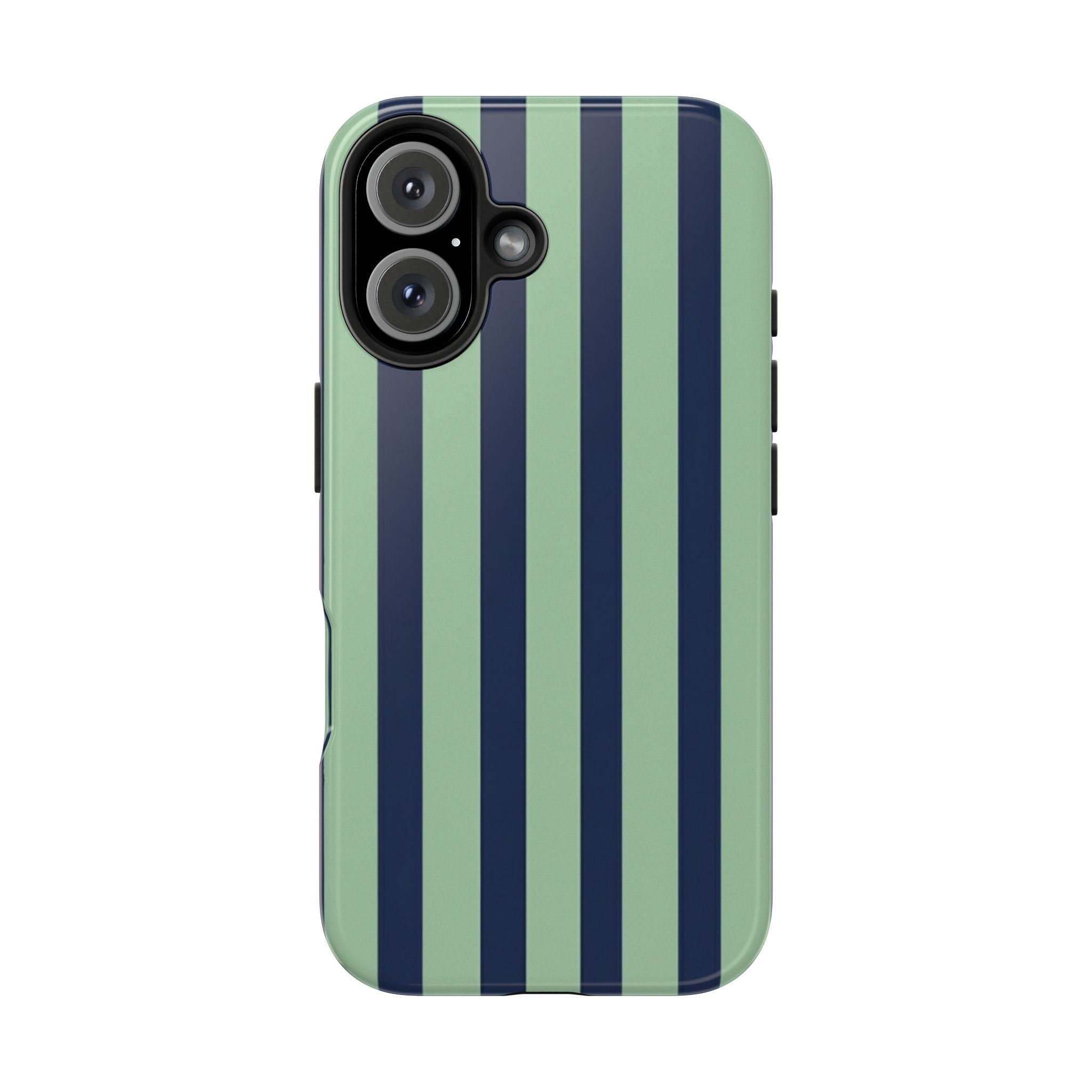 Striped Tough Phone Cases, Stylish Protective Cover, Modern Pattern Cellphone Accessories, Blue Green iPhone Samsung Galaxy Case, Cool Phone