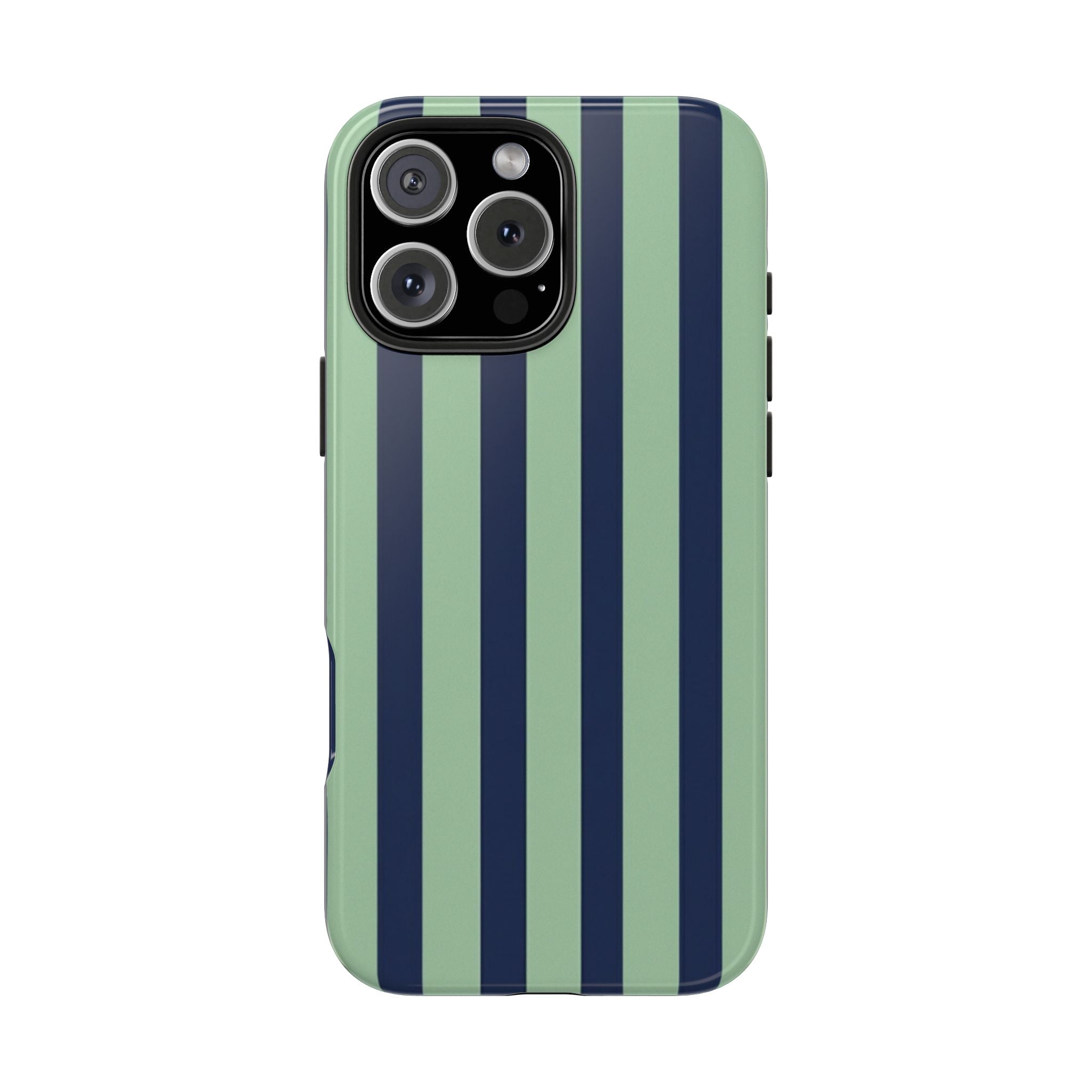 Striped Tough Phone Cases, Stylish Protective Cover, Modern Pattern Cellphone Accessories, Blue Green iPhone Samsung Galaxy Case, Cool Phone