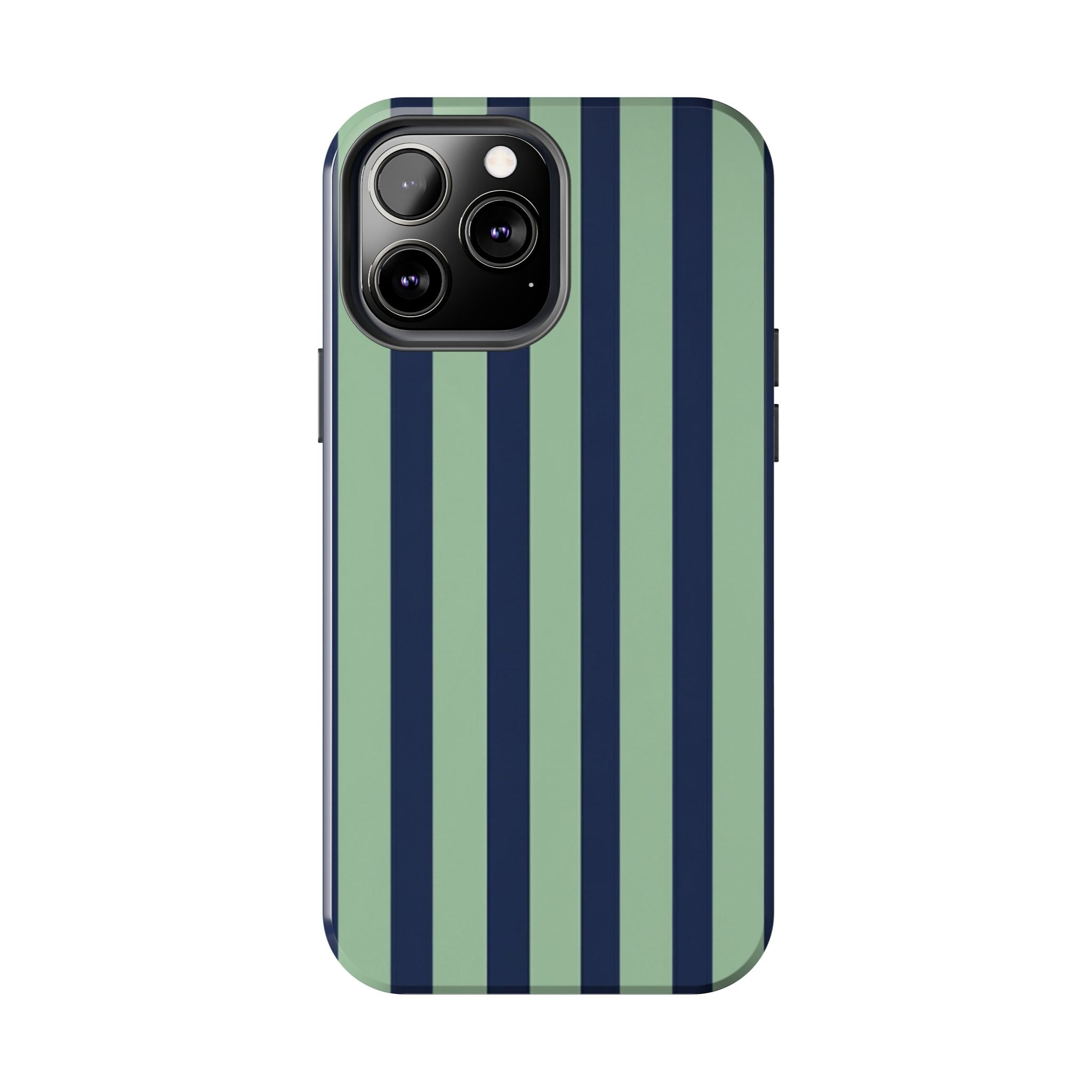 Striped Tough Phone Cases, Stylish Protective Cover, Modern Pattern Cellphone Accessories, Blue Green iPhone Samsung Galaxy Case, Cool Phone