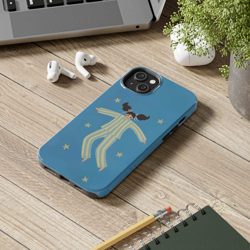 Phone Cases, Cute Girl Drawing, night star Print Protective Cover, Teen Gift, Christmas Gift, Birthday Present