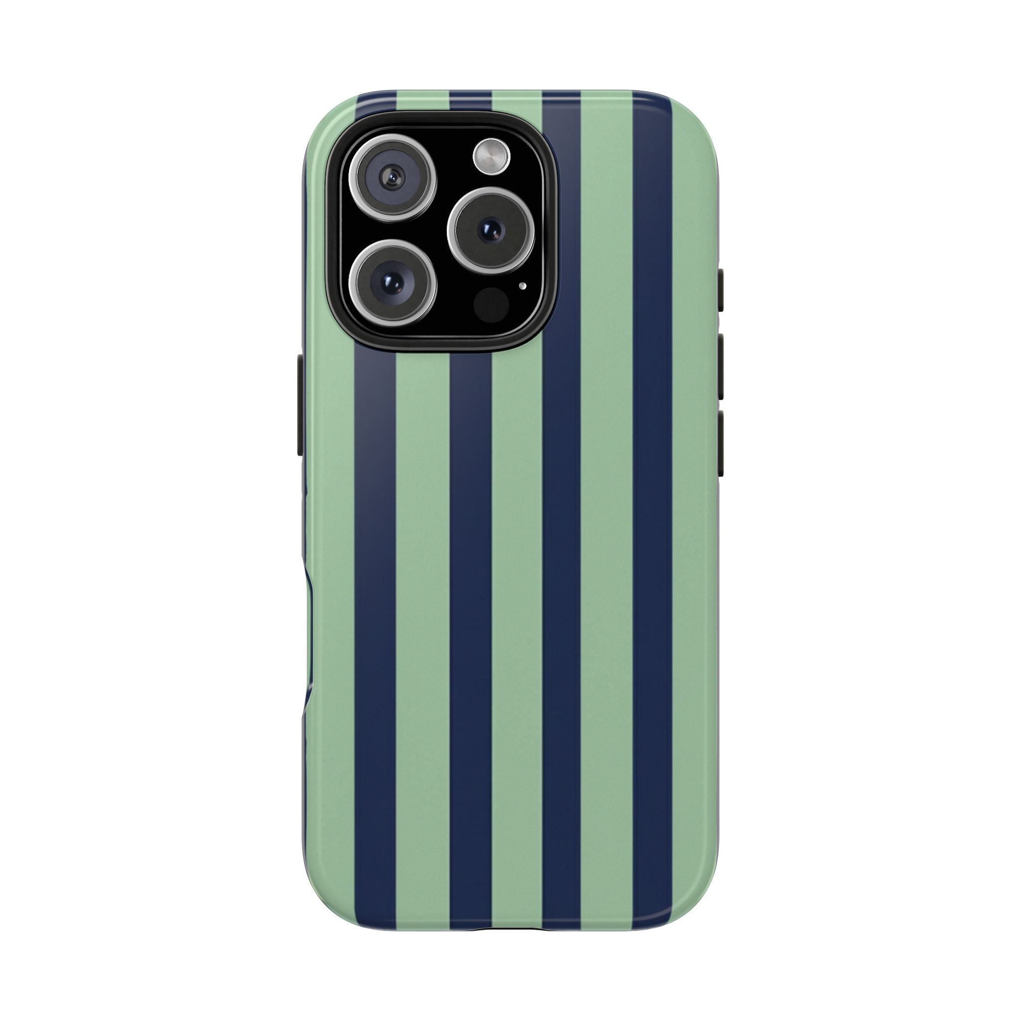 Striped Tough Phone Cases, Stylish Protective Cover, Modern Pattern Cellphone Accessories, Blue Green iPhone Samsung Galaxy Case, Cool Phone