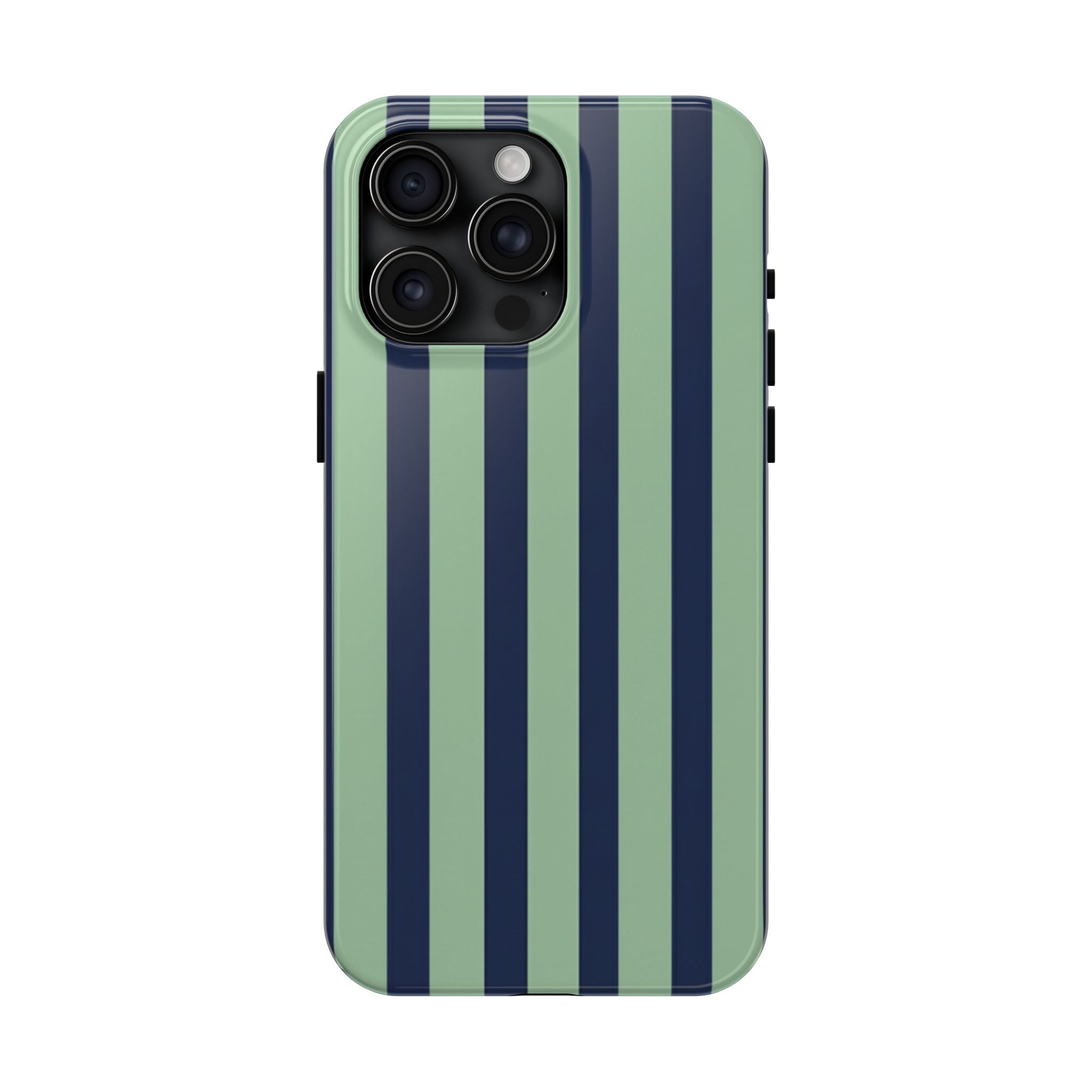 Striped Tough Phone Cases, Stylish Protective Cover, Modern Pattern Cellphone Accessories, Blue Green iPhone Samsung Galaxy Case, Cool Phone