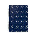 Navy Polka Dot Spiral Notebook | Ruled