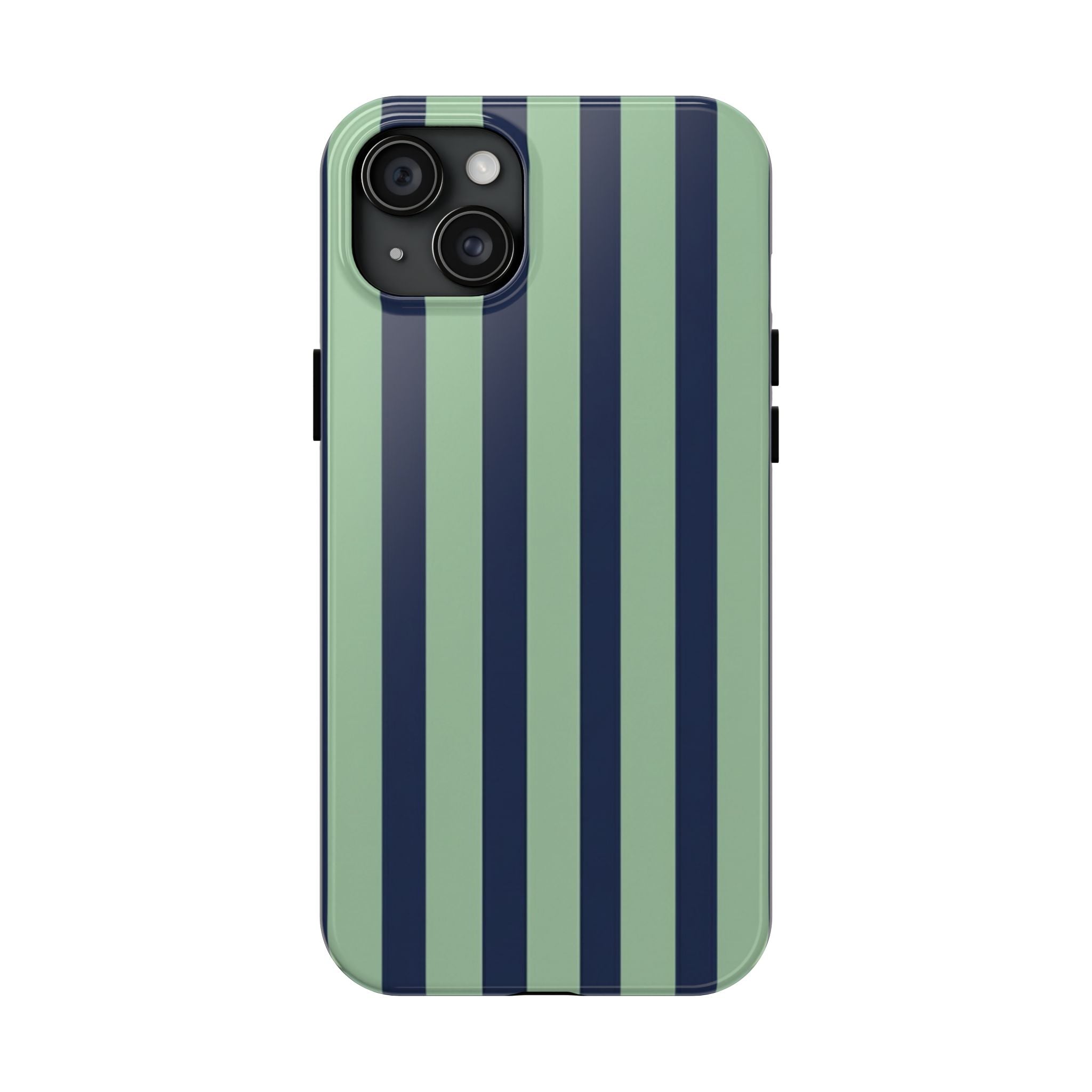 Striped Tough Phone Cases, Stylish Protective Cover, Modern Pattern Cellphone Accessories, Blue Green iPhone Samsung Galaxy Case, Cool Phone