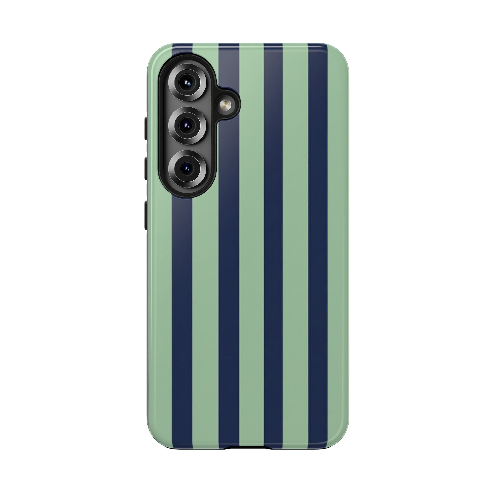 Striped Tough Phone Cases, Stylish Protective Cover, Modern Pattern Cellphone Accessories, Blue Green iPhone Samsung Galaxy Case, Cool Phone