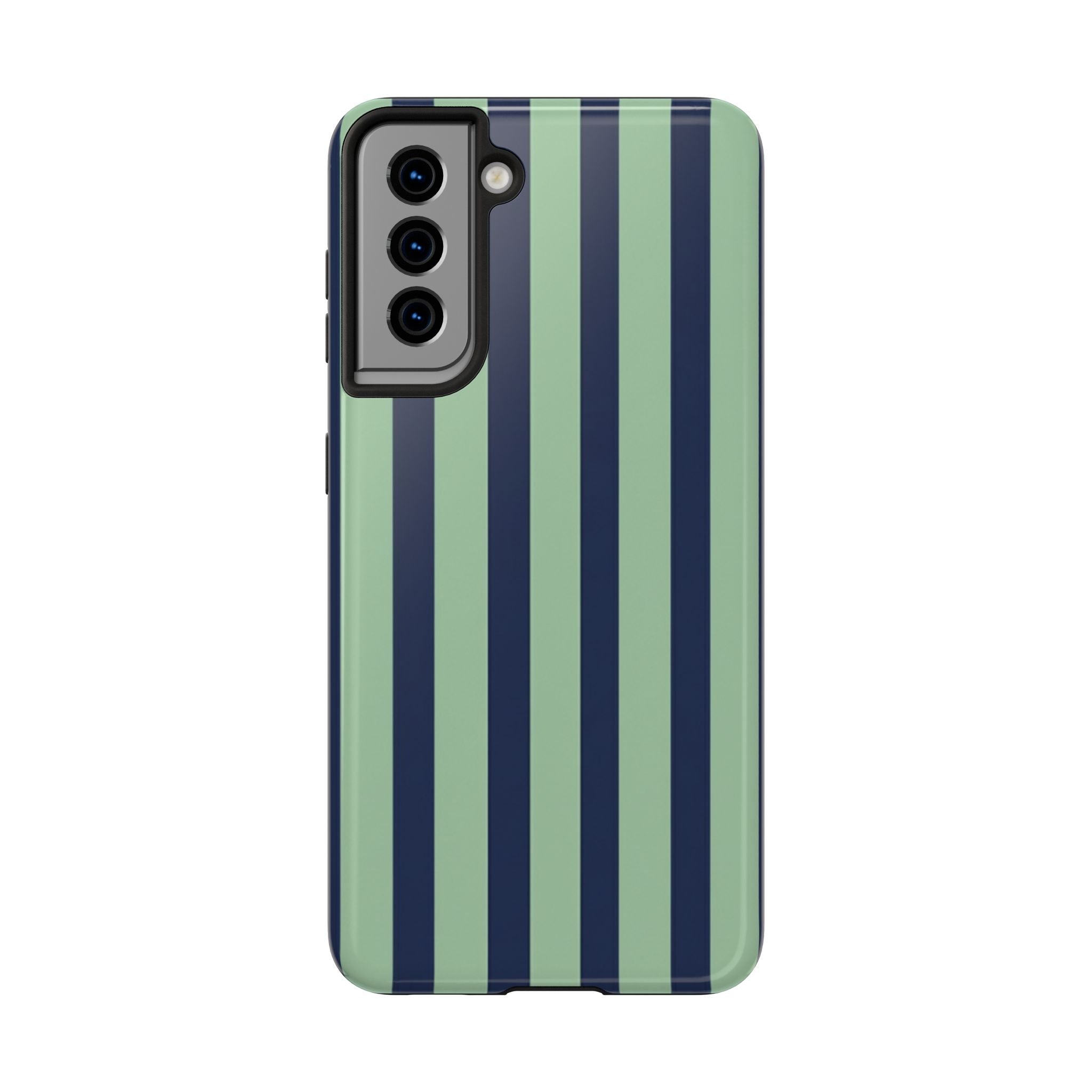 Striped Tough Phone Cases, Stylish Protective Cover, Modern Pattern Cellphone Accessories, Blue Green iPhone Samsung Galaxy Case, Cool Phone