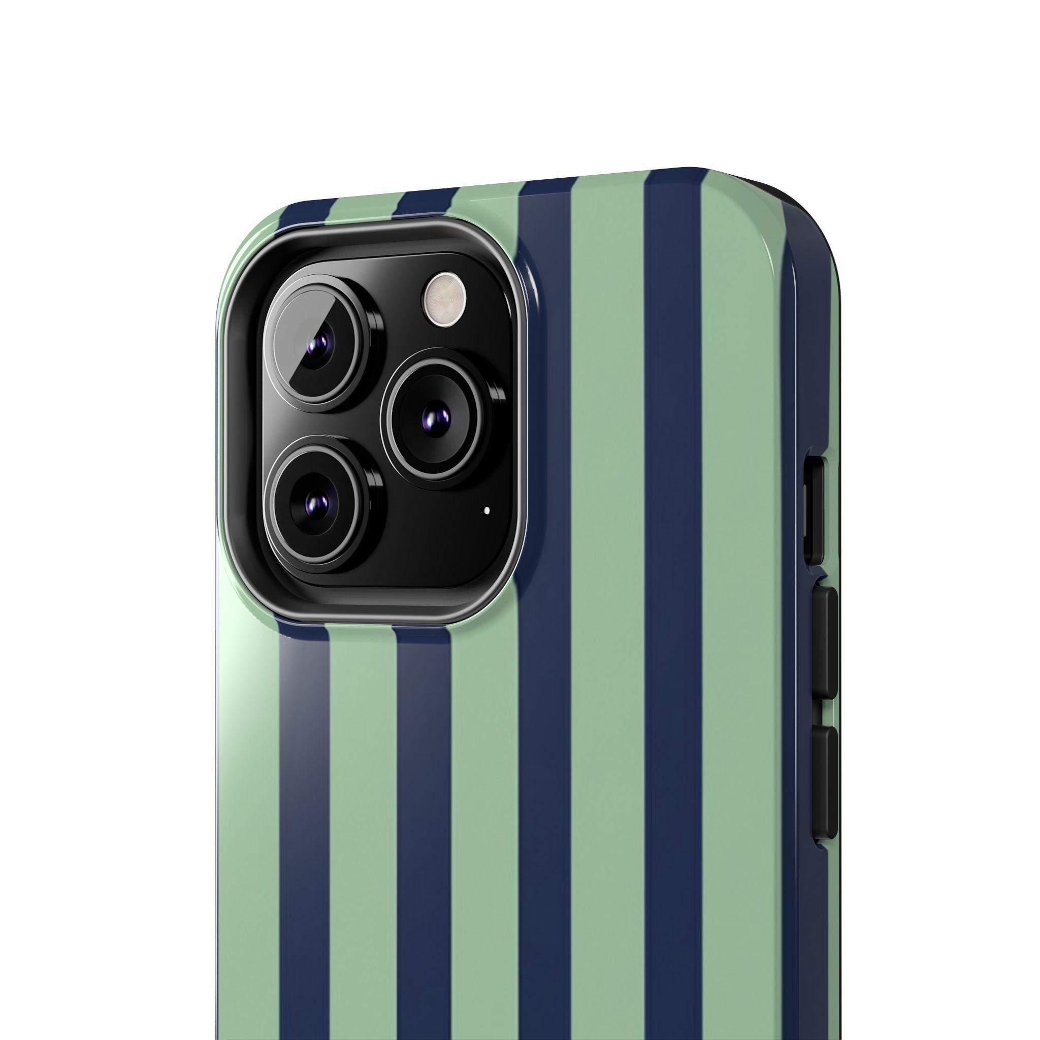 Striped Tough Phone Cases, Stylish Protective Cover, Modern Pattern Cellphone Accessories, Blue Green iPhone Samsung Galaxy Case, Cool Phone