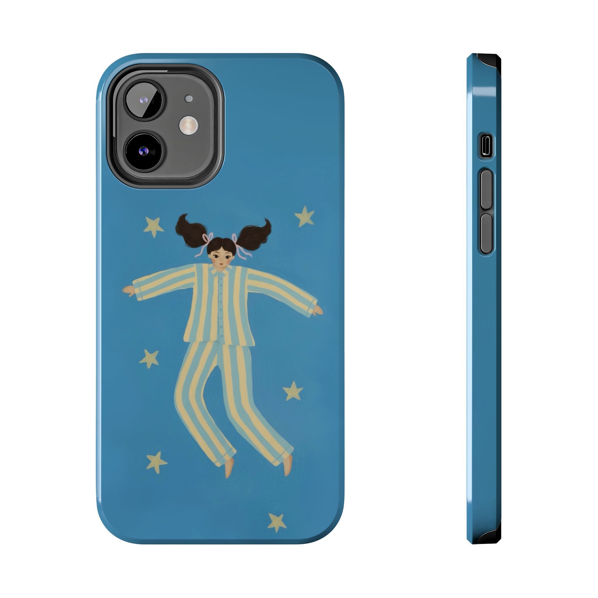 Phone Cases, Cute Girl Drawing, night star Print Protective Cover, Teen Gift, Christmas Gift, Birthday Present