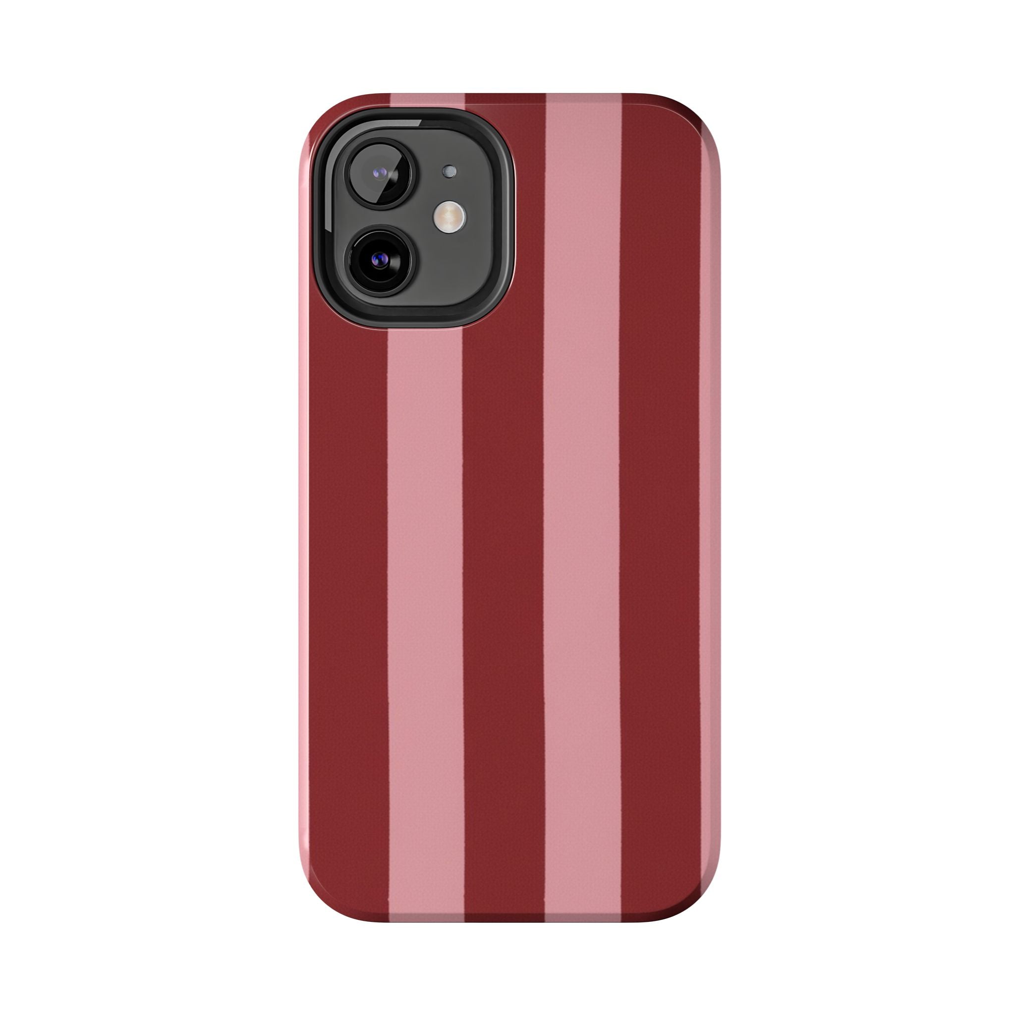 Striped Tough Phone Cases, Pink Red Cool Accessories, Protective Phone Covers, Trendy Mobile Cases, Stylish Device Protectors