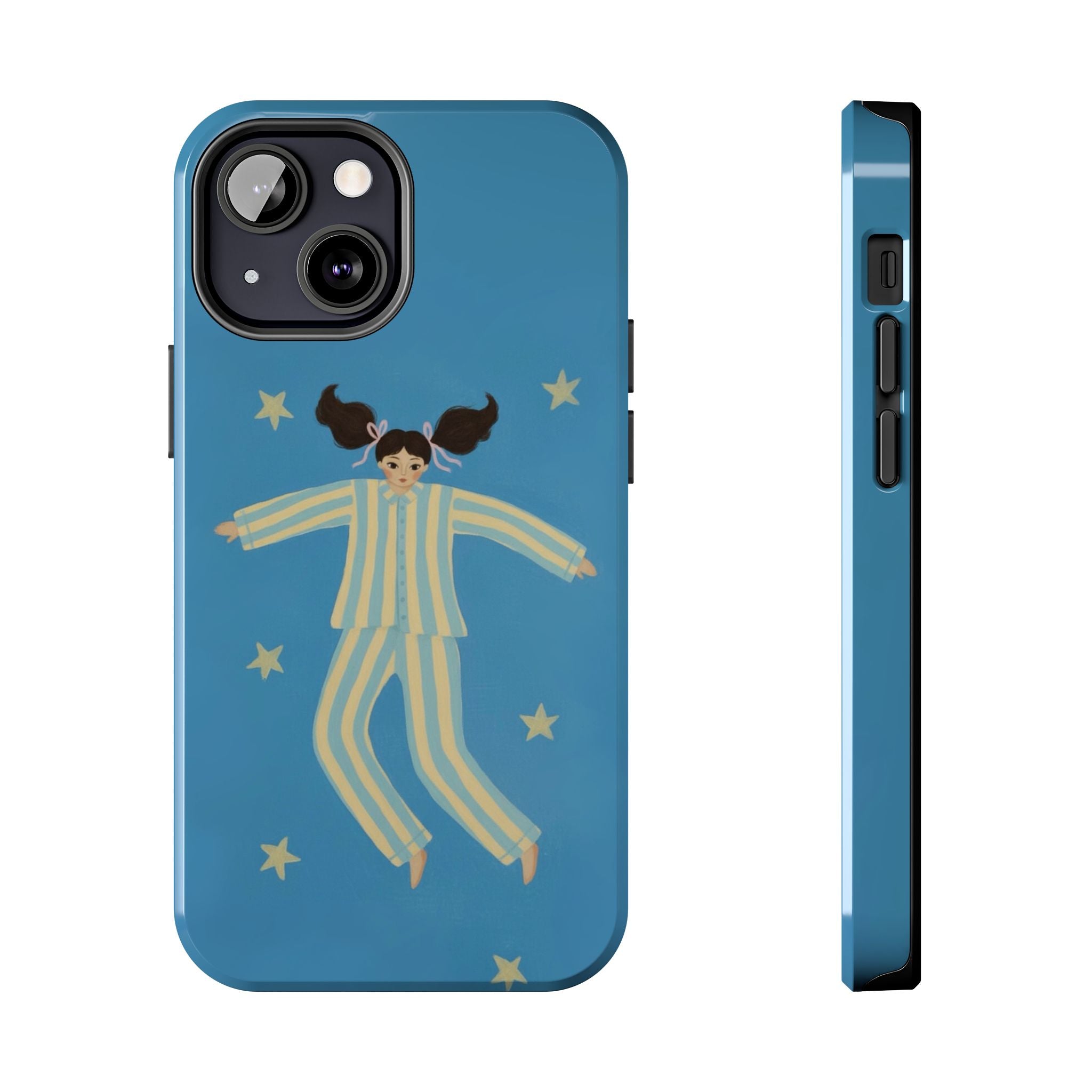 Phone Cases, Cute Girl Drawing, night star Print Protective Cover, Teen Gift, Christmas Gift, Birthday Present