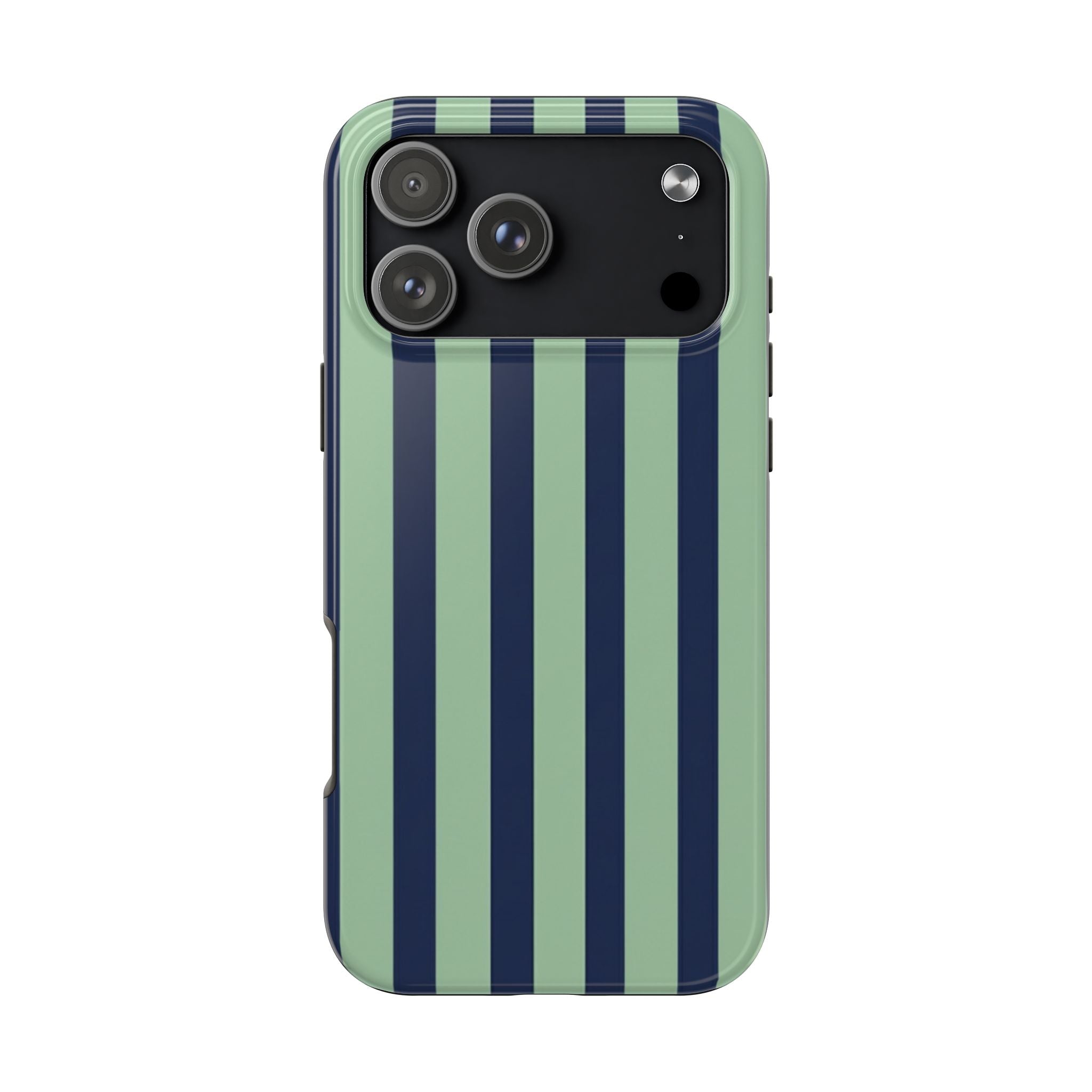 Striped Tough Phone Cases, Stylish Protective Cover, Modern Pattern Cellphone Accessories, Blue Green iPhone Samsung Galaxy Case, Cool Phone
