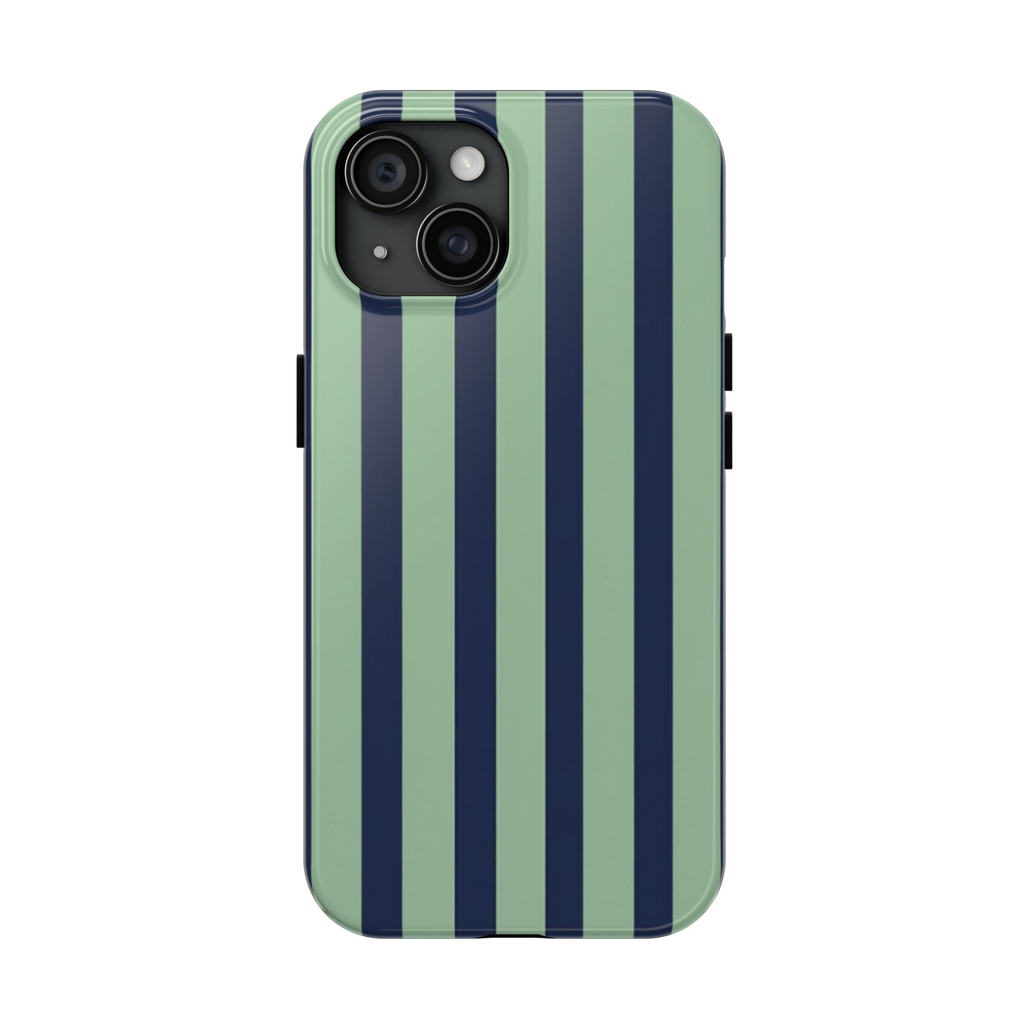 Striped Tough Phone Cases, Stylish Protective Cover, Modern Pattern Cellphone Accessories, Blue Green iPhone Samsung Galaxy Case, Cool Phone