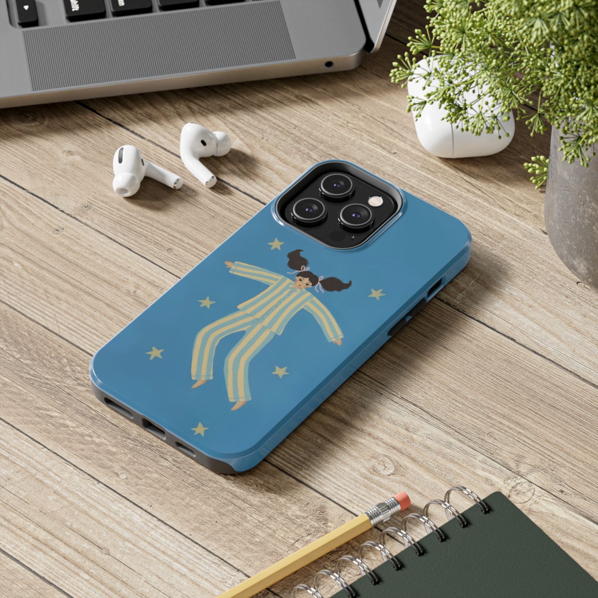 Phone Cases, Cute Girl Drawing, night star Print Protective Cover, Teen Gift, Christmas Gift, Birthday Present