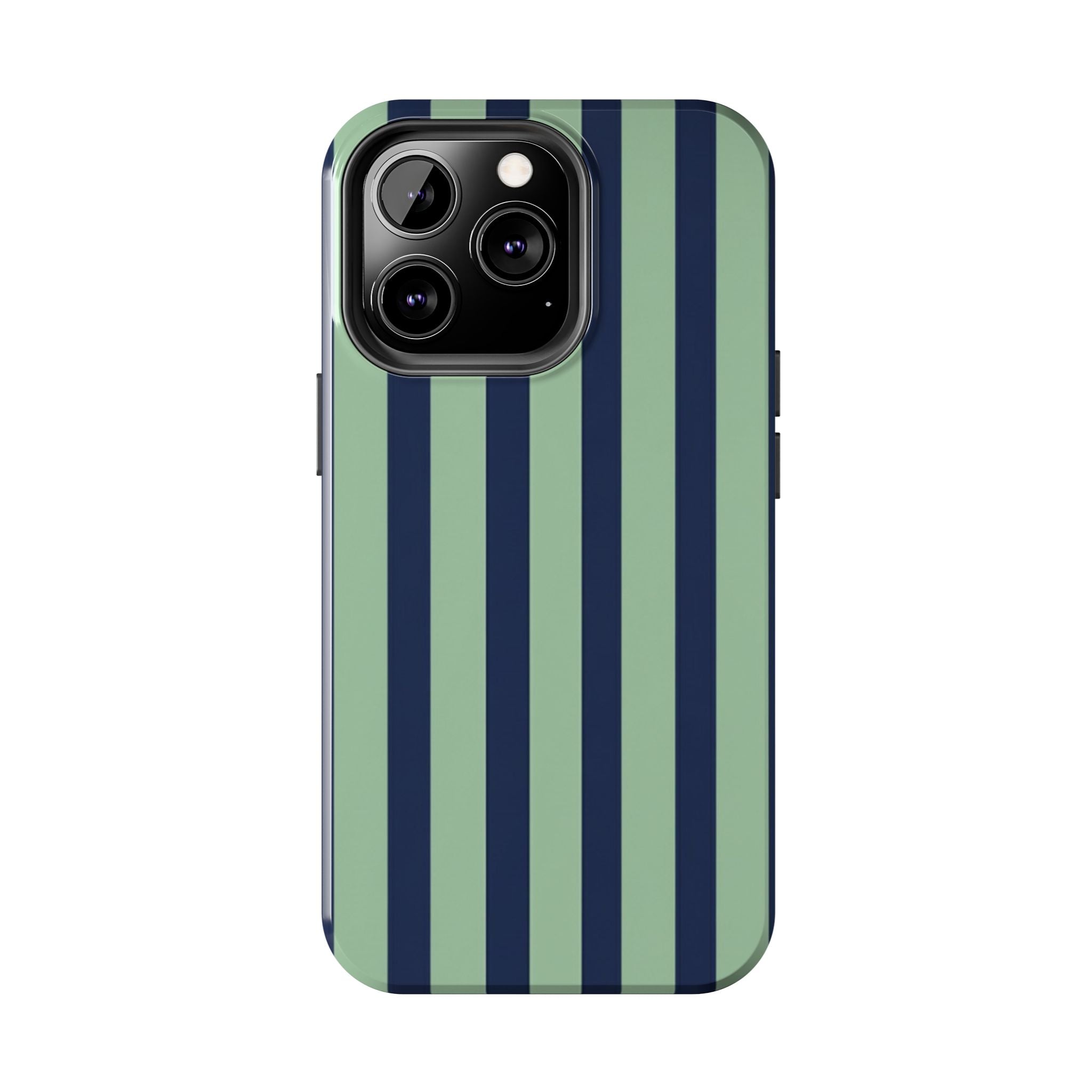 Striped Tough Phone Cases, Stylish Protective Cover, Modern Pattern Cellphone Accessories, Blue Green iPhone Samsung Galaxy Case, Cool Phone