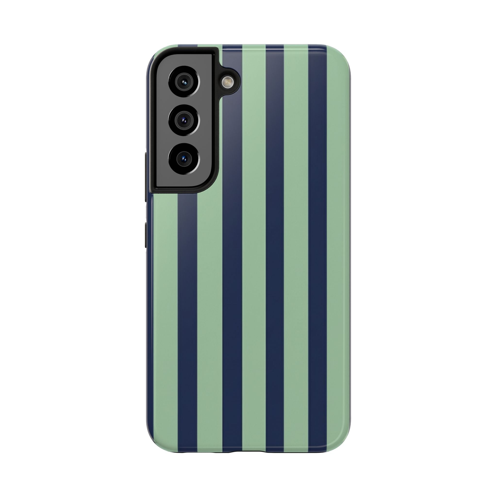 Striped Tough Phone Cases, Stylish Protective Cover, Modern Pattern Cellphone Accessories, Blue Green iPhone Samsung Galaxy Case, Cool Phone