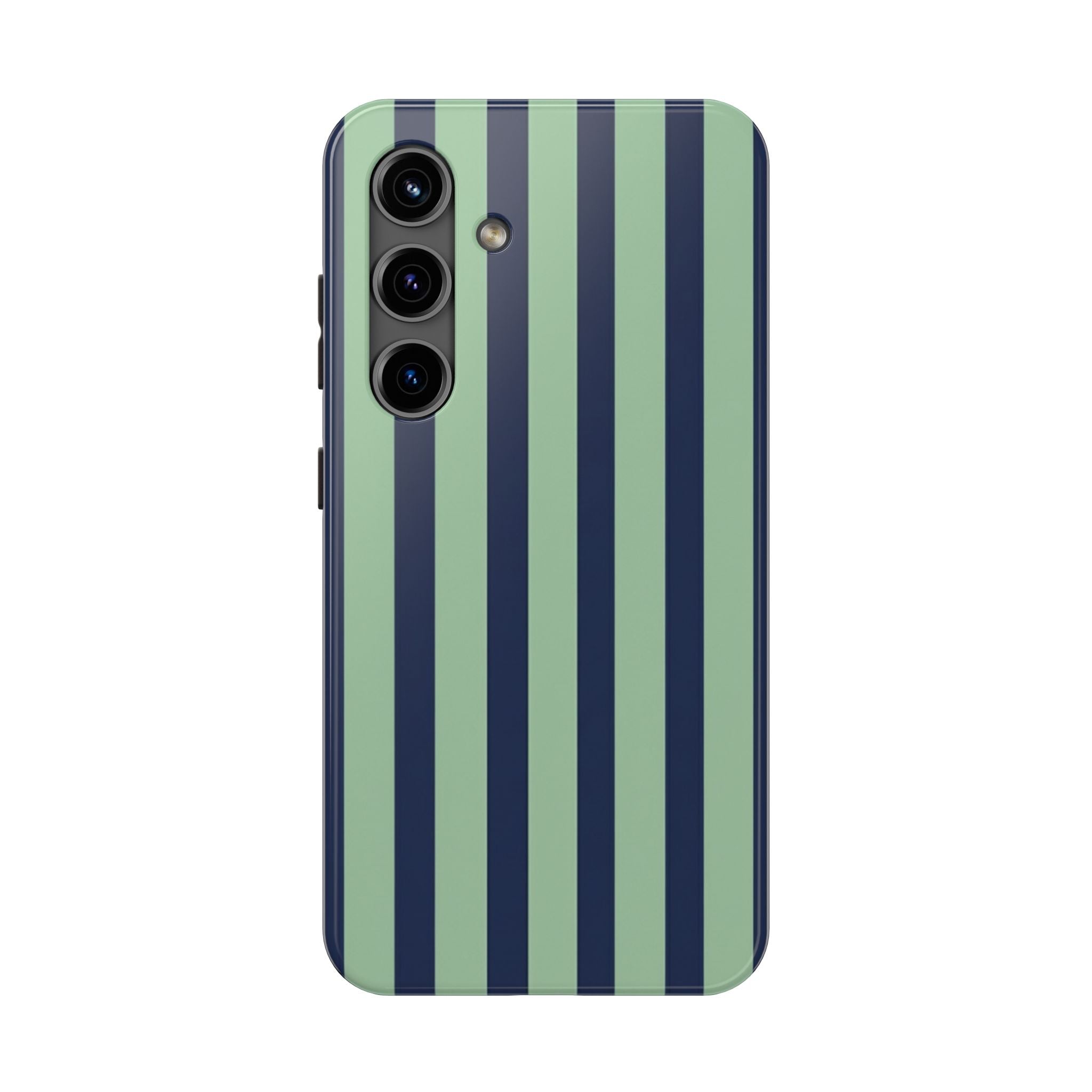 Striped Tough Phone Cases, Stylish Protective Cover, Modern Pattern Cellphone Accessories, Blue Green iPhone Samsung Galaxy Case, Cool Phone