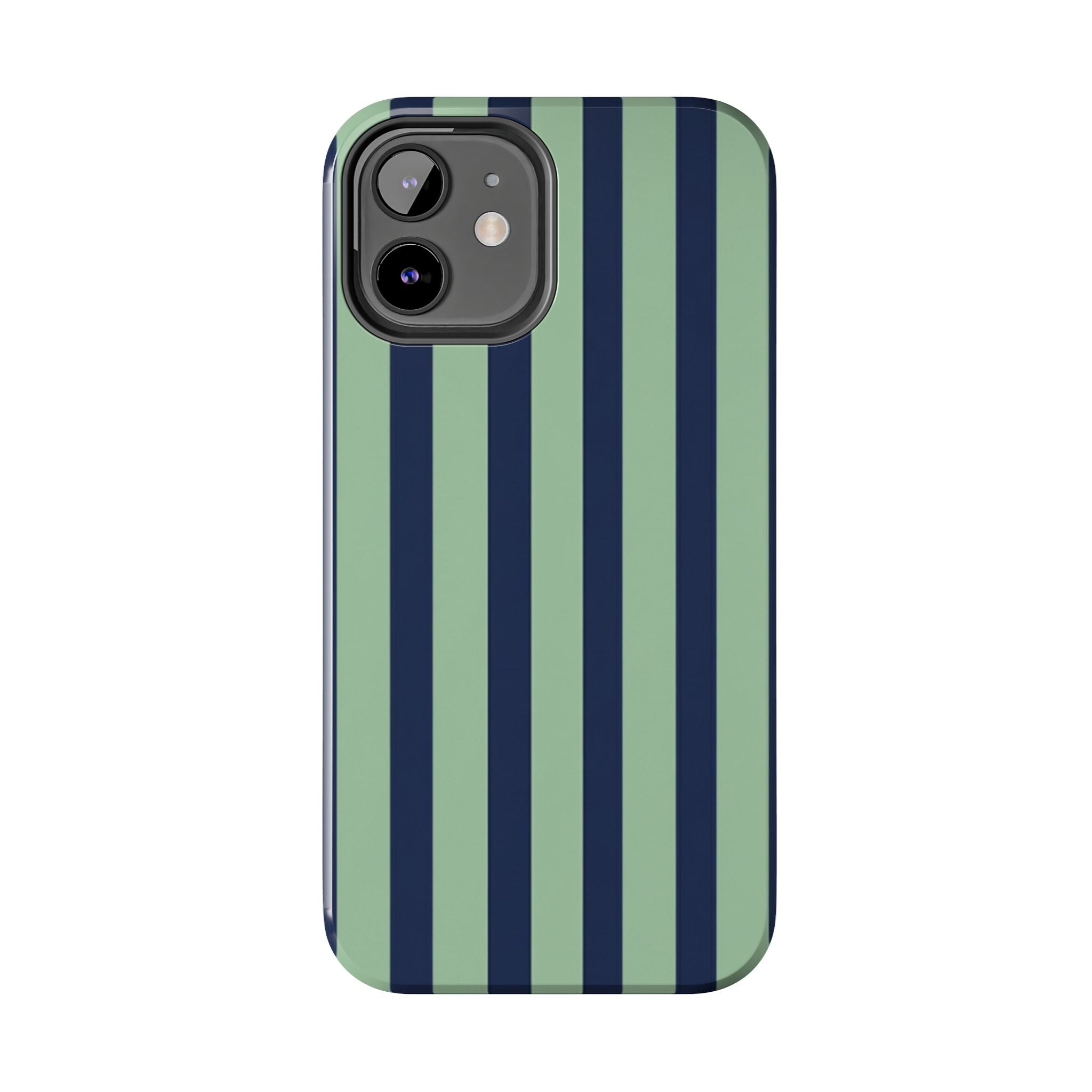 Striped Tough Phone Cases, Stylish Protective Cover, Modern Pattern Cellphone Accessories, Blue Green iPhone Samsung Galaxy Case, Cool Phone