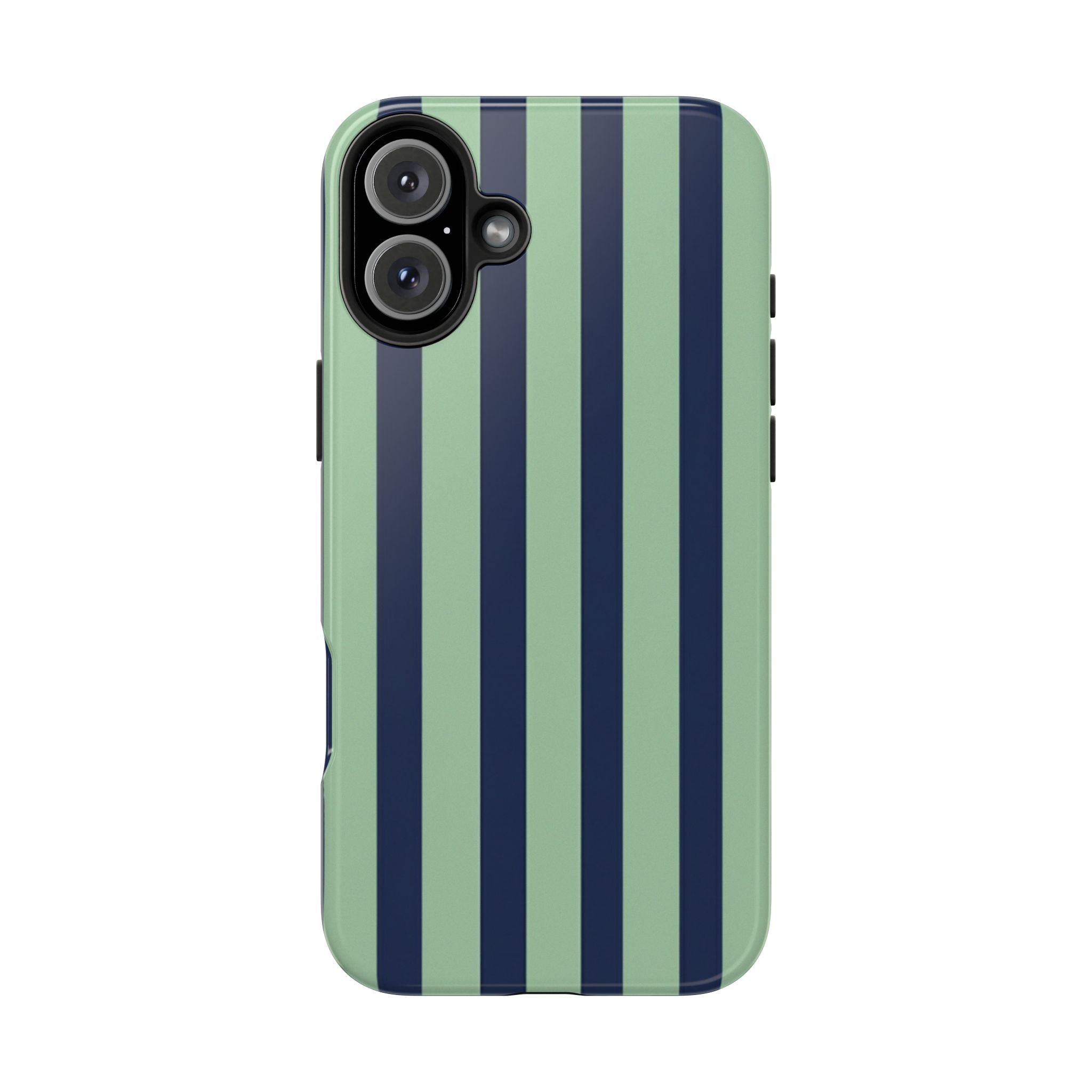 Striped Tough Phone Cases, Stylish Protective Cover, Modern Pattern Cellphone Accessories, Blue Green iPhone Samsung Galaxy Case, Cool Phone