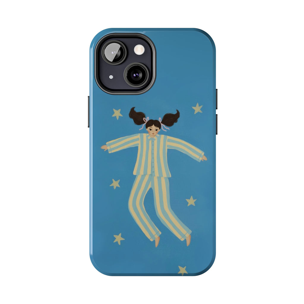 Phone Cases, Cute Girl Drawing, night star Print Protective Cover, Teen Gift, Christmas Gift, Birthday Present