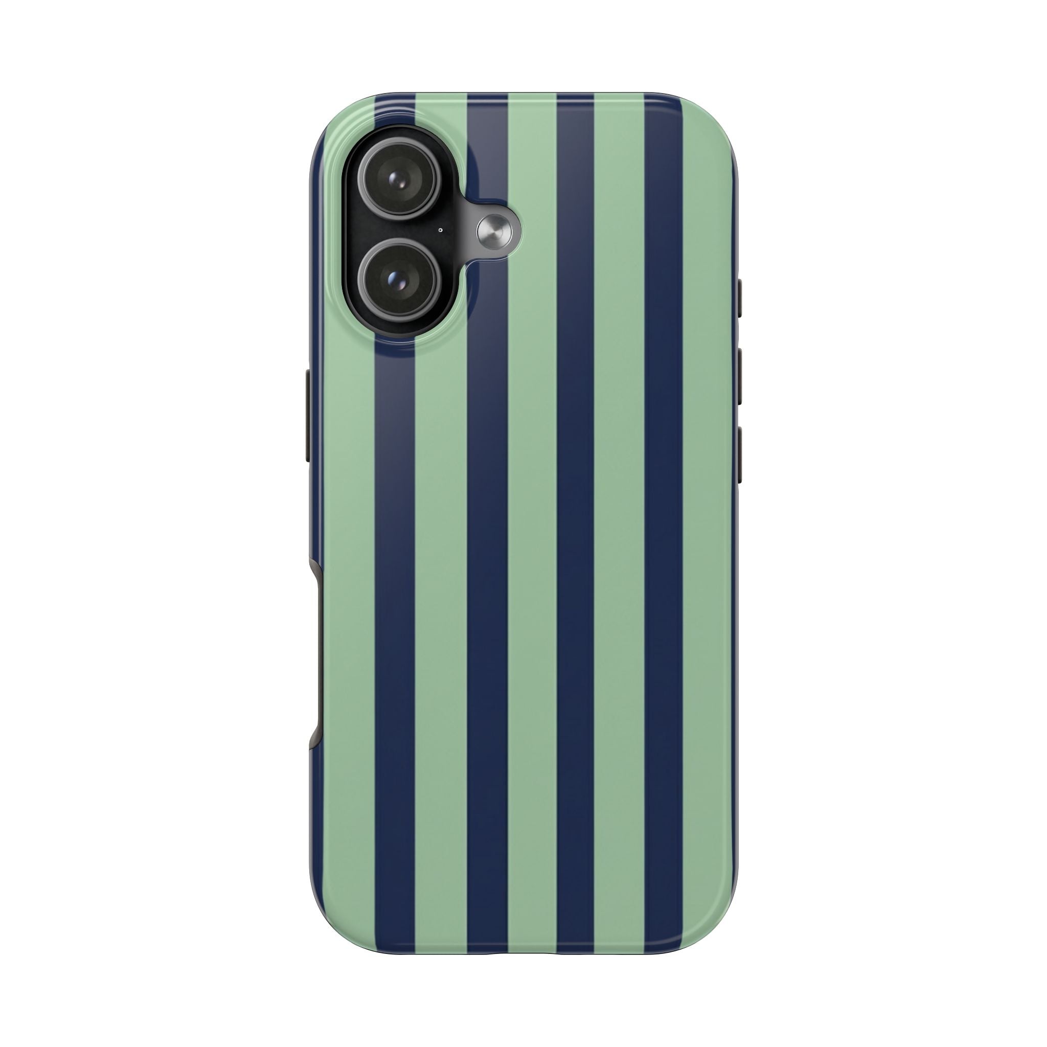 Striped Tough Phone Cases, Stylish Protective Cover, Modern Pattern Cellphone Accessories, Blue Green iPhone Samsung Galaxy Case, Cool Phone
