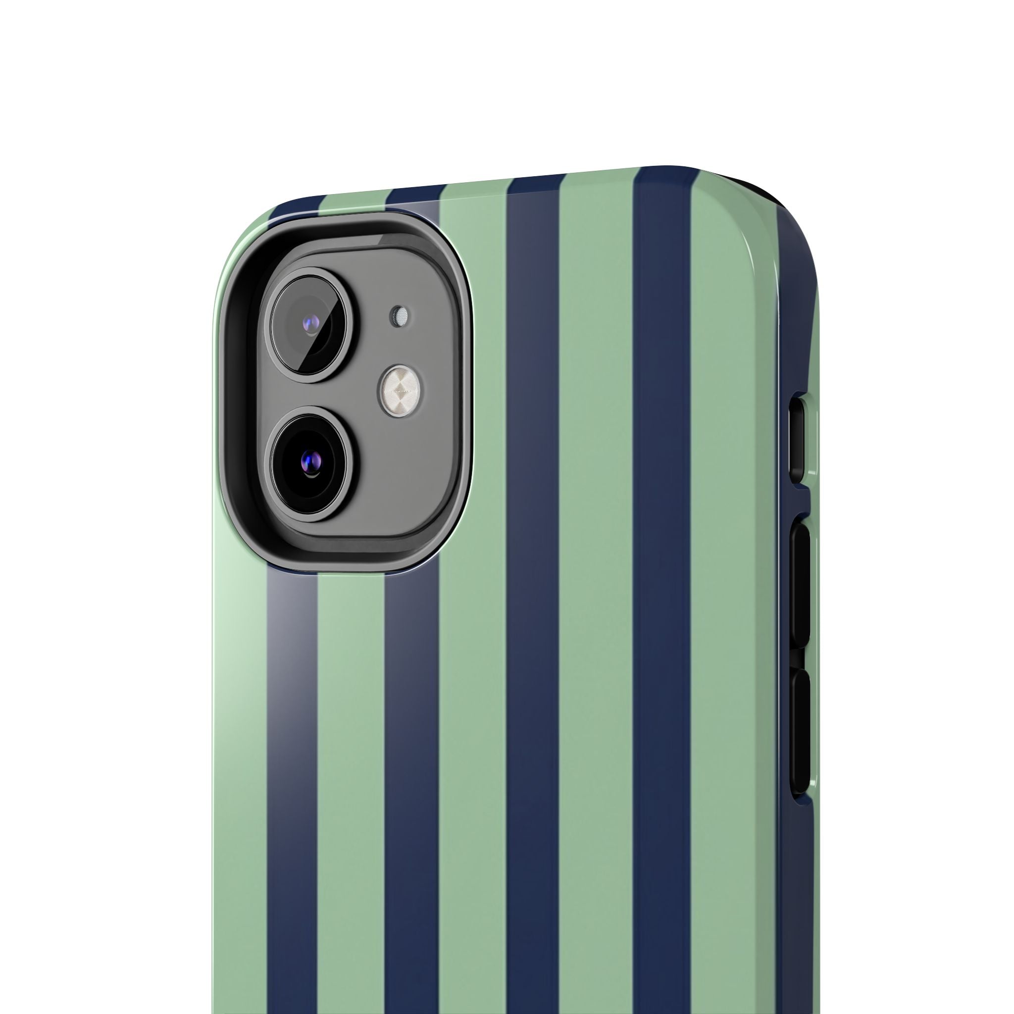 Striped Tough Phone Cases, Stylish Protective Cover, Modern Pattern Cellphone Accessories, Blue Green iPhone Samsung Galaxy Case, Cool Phone
