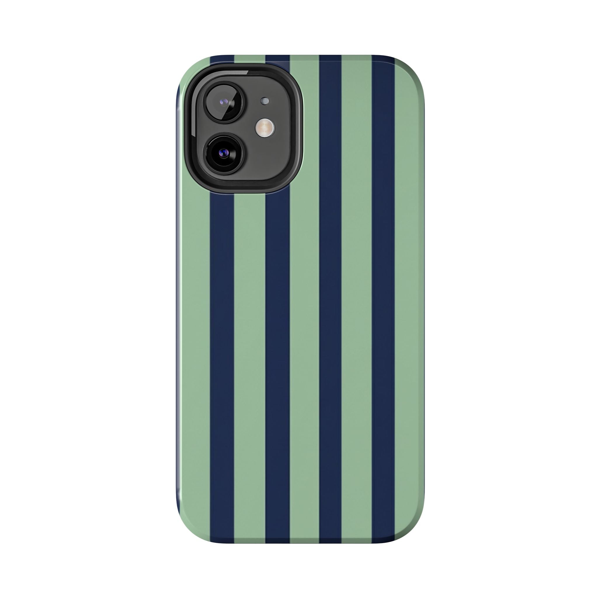Striped Tough Phone Cases, Stylish Protective Cover, Modern Pattern Cellphone Accessories, Blue Green iPhone Samsung Galaxy Case, Cool Phone